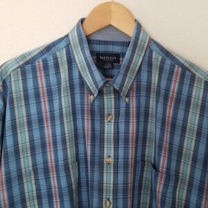 Van Heusen Men's Button-Down, Wrinkle-Free, Short-Sleeve Shirt XL!